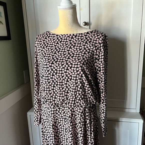 NWT Boden Nellie Jersey Dress 10L Black Bubbles - Picture 4 of 7